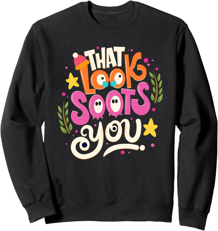 Dieser Look erschiesst dich - Christmas Wortspiel Sweatshirt