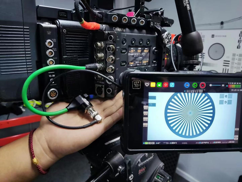 HangTon 12G 3G HD SDI Schutz Überspannungsschutz für RED Komodo Alexa Blackmagic Kamera Atomos Monit