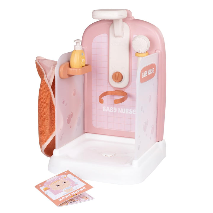 Smoby - Baby Nurse Puppen-Dusche mit funktionalem Duschkopf &amp; Zubehör - Für Puppen bis 42 cm (Puppe