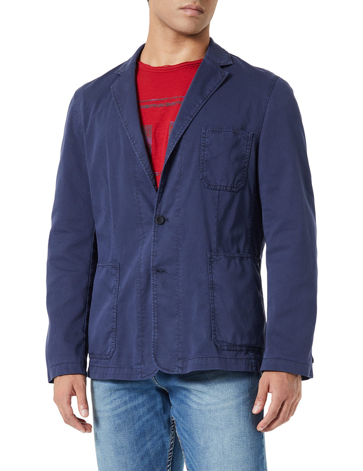 camel active Herren Lässiger Blazer, Night Blue
