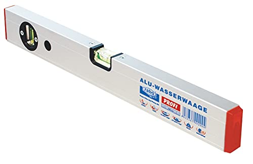 rabo Alu-Wasserwaage"Profi" justierbar, stossfest, natur eloxiert, Messgenauigkeit 0,5mm/m, Gewicht