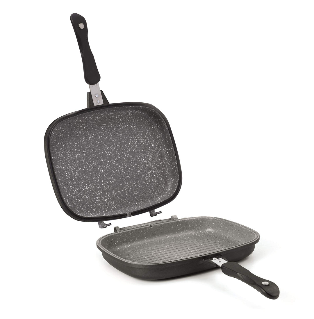 Aeternum Doppelgrill Petravera, 2 Grillplatten zum Grillen, auch einzeln verwendbar, induktionsgeeig