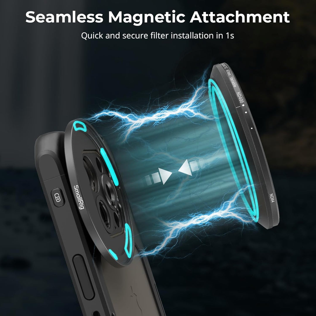 SMALLRIG magnetischer 67-mm-VND-Filter ND64-ND400 (6-9 Blendenstufen), Einstellbarer ND-Filter für i