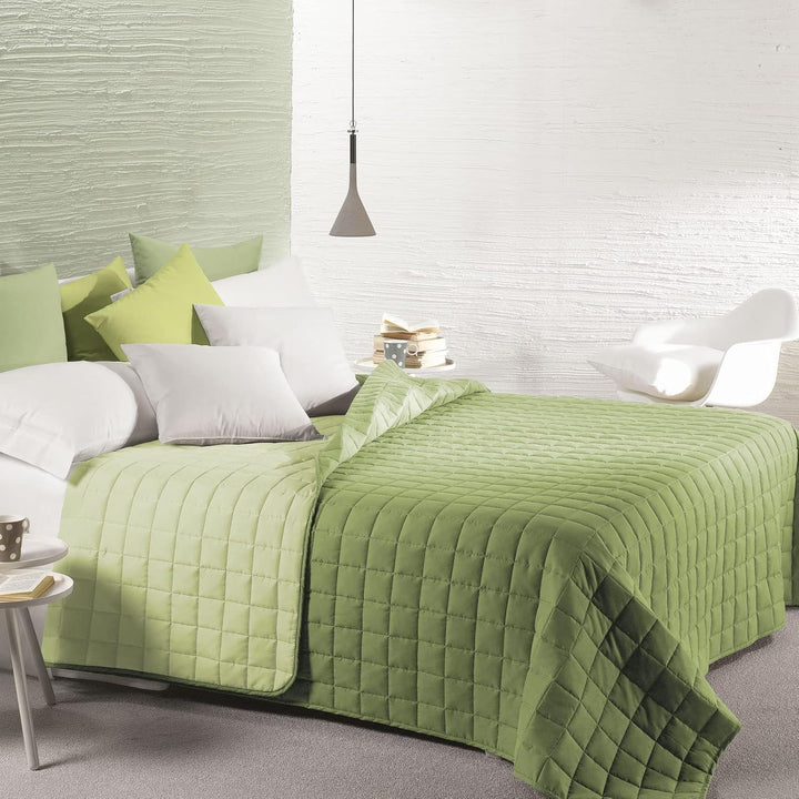 Caleffi - Tagesdecke, gesteppt, modern, einfarbig, Einzelbett, Grün Einzelbett Grün, Einzelbett Grün