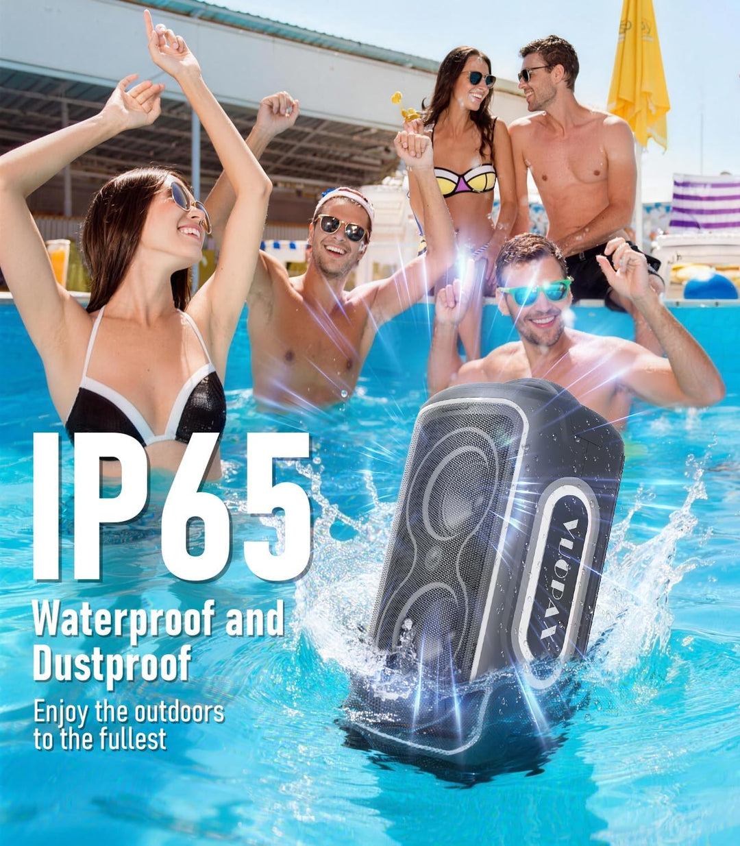 Bluetooth Lautsprecher Gross Party 200 watt, Tragbare Musikbox Bluetooth Subwoofer/LED-Lichtshow/IP6