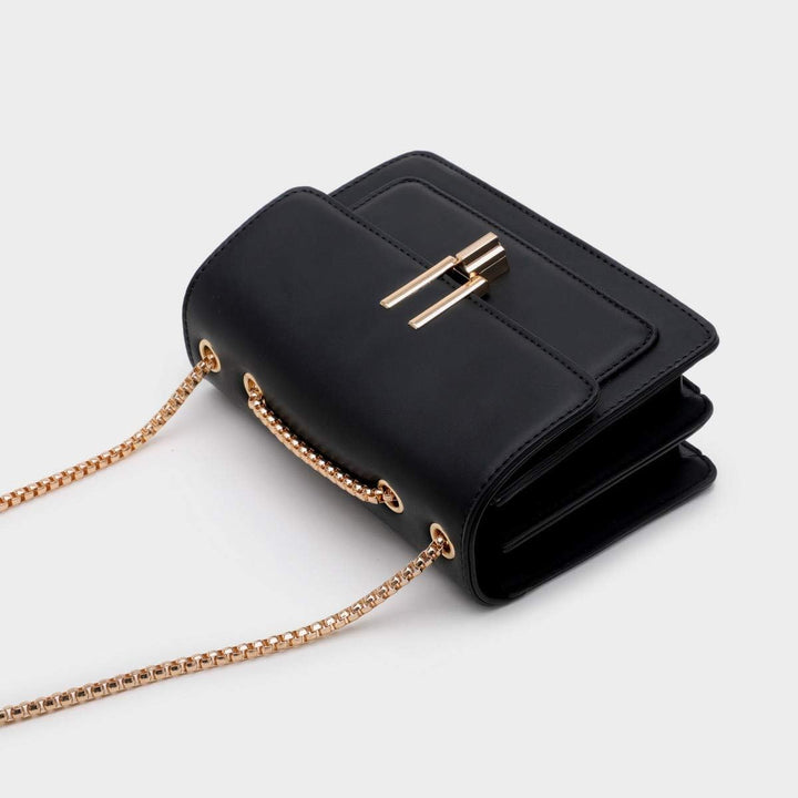 Umhängetasche Damen Leder Kette Schulterriemen Designer Color-Blocking Mode Handtasche, Tasche Schul
