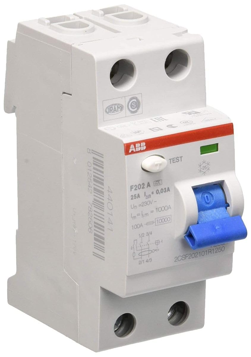 ABB F202 RCCB, 2-polig, 25A, 30mA Typ A CE 230V ac Einzelpack Single, Einzelpack Single