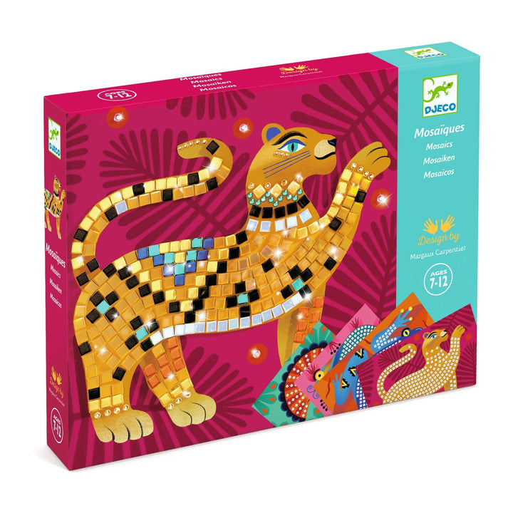 Djeco DJ09422 Djeco Kinderkunst Mosaik Glitzer: Im Herzen des Dschungels