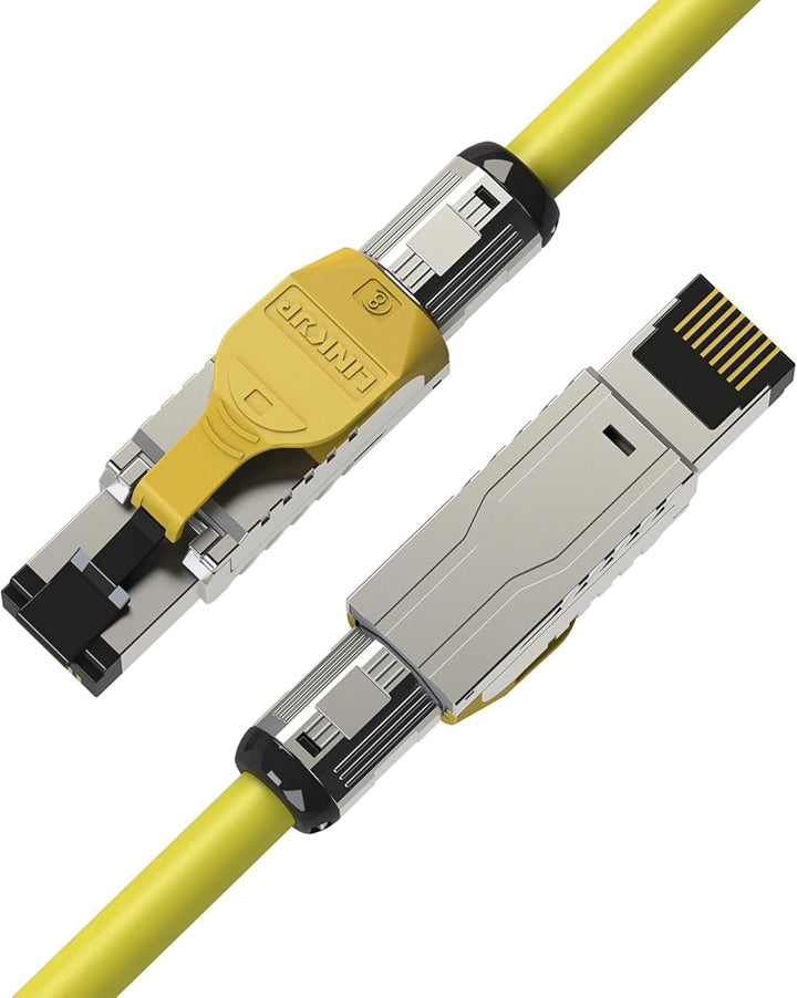LINKUP - [GHMT & DSX8000 Zertifiziert] Cat8-Ethernet-Patchkabel S/FTP 22AWG Doppelt Geschirmtes Mass