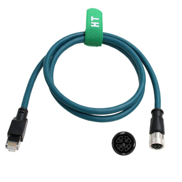 HangTon Ethernet Kabel M12 X-codiert 8 Pin Buchse auf RJ45 Cat7e Patch Cord für Industrielle Automat