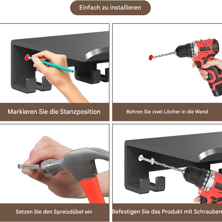 Wandregale Aus Metall, Wandregal Mit T-Schloss, Regalhalter Mit Adapter-Halterung, Für Workout, Fitn
