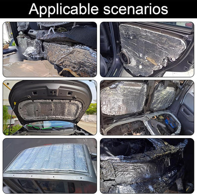 15 Stück 250x180x 5mm Alubutyl Platten Dämmmatte, 0.68m² Anti Dröhn Fahrzeugdämmung Selbstklebend Au