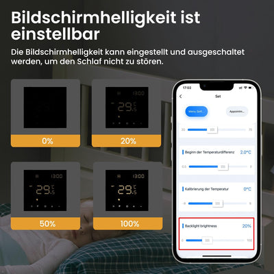 Smart WiFi Thermostat Für Wasser Fussbodenheizung und Gasboiler, Programmierbar Raumthermostat Unter
