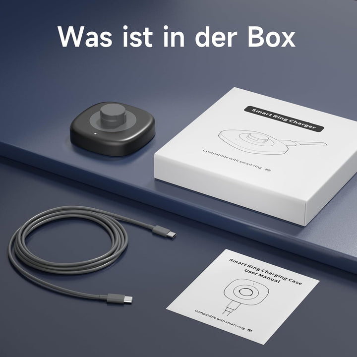 Smart Ring Ladegerät Kompatibel mit Ou-ra Ring 4, Schnellladestation und Typ-C-Kabel, Kleines Tragba