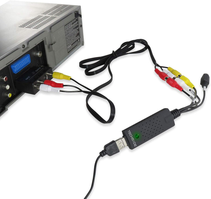 TechSide Gold Contact VHS-Konverter | Analog Digital | Kompatibel mit Windows 11 + Neue Software 202