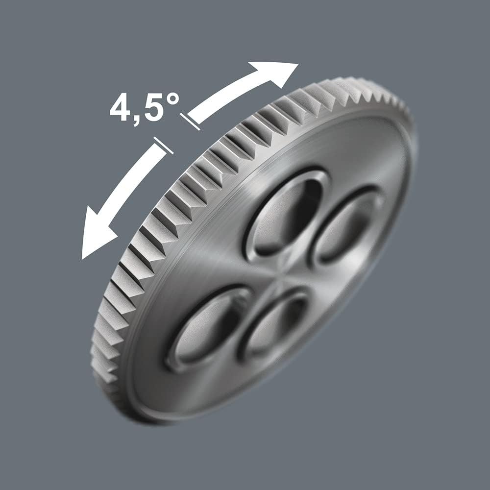 Wera 05004022001 8100 SA 13 Zyklop Comfort Knarrensatz, Umschalthebel, 1/4"-Antrieb, metrisch, 15-te
