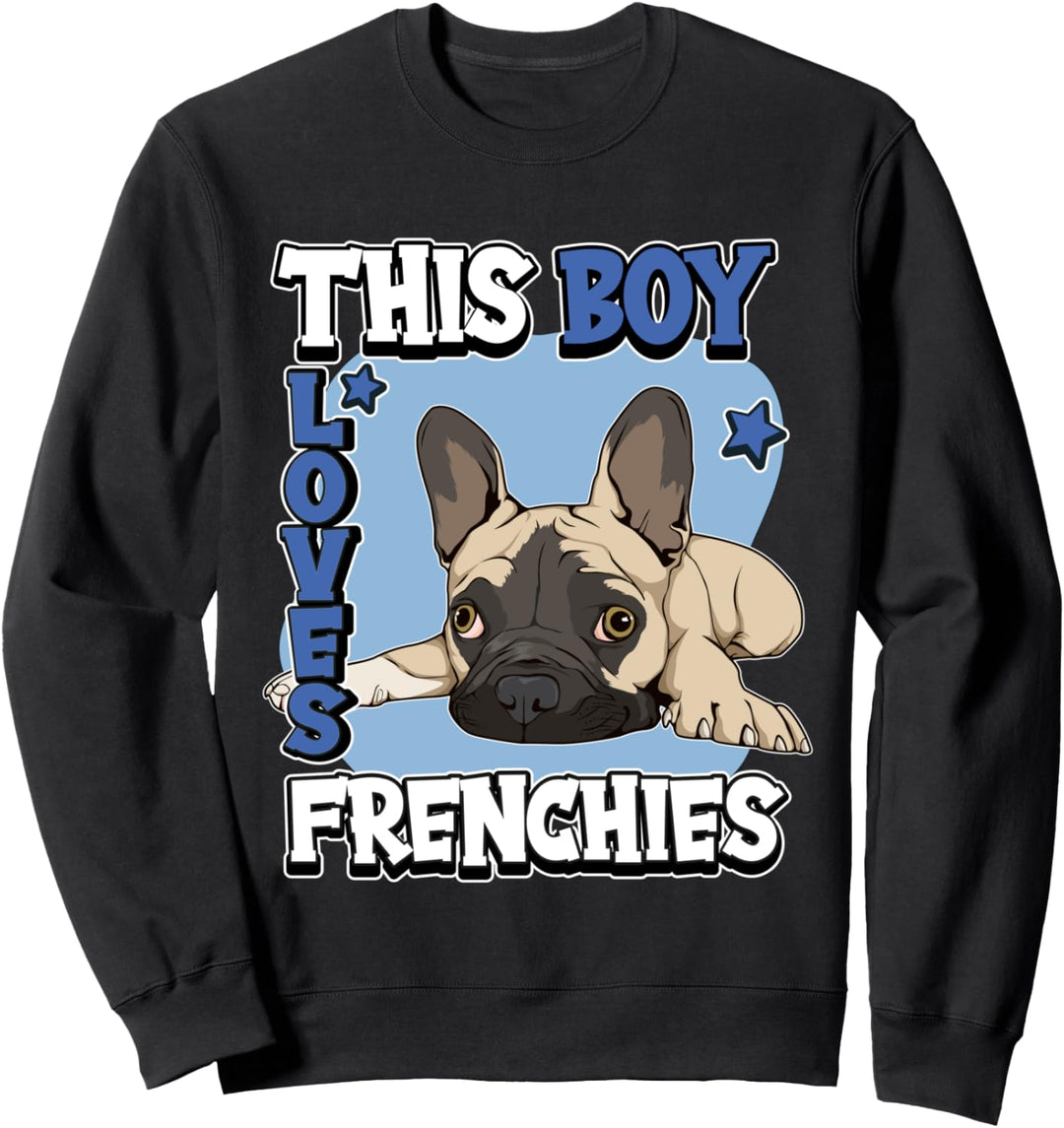Jungen This Boy Loves Frenchies Französische Bulldoge Sweatshirt