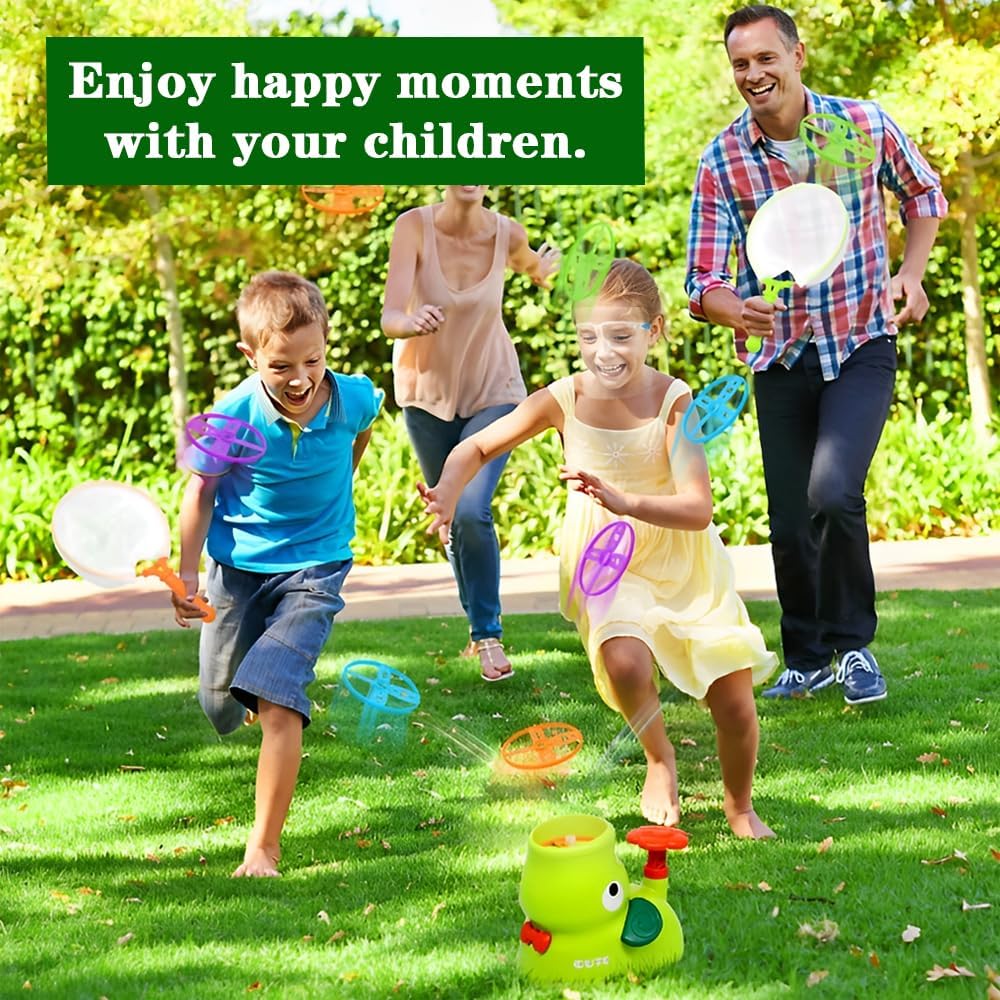 Outdoor Spiele für Kinder, Fliegende Untertasse Launcher Set, Outdoor Spielzeug ab 3-10 Jahre Junge