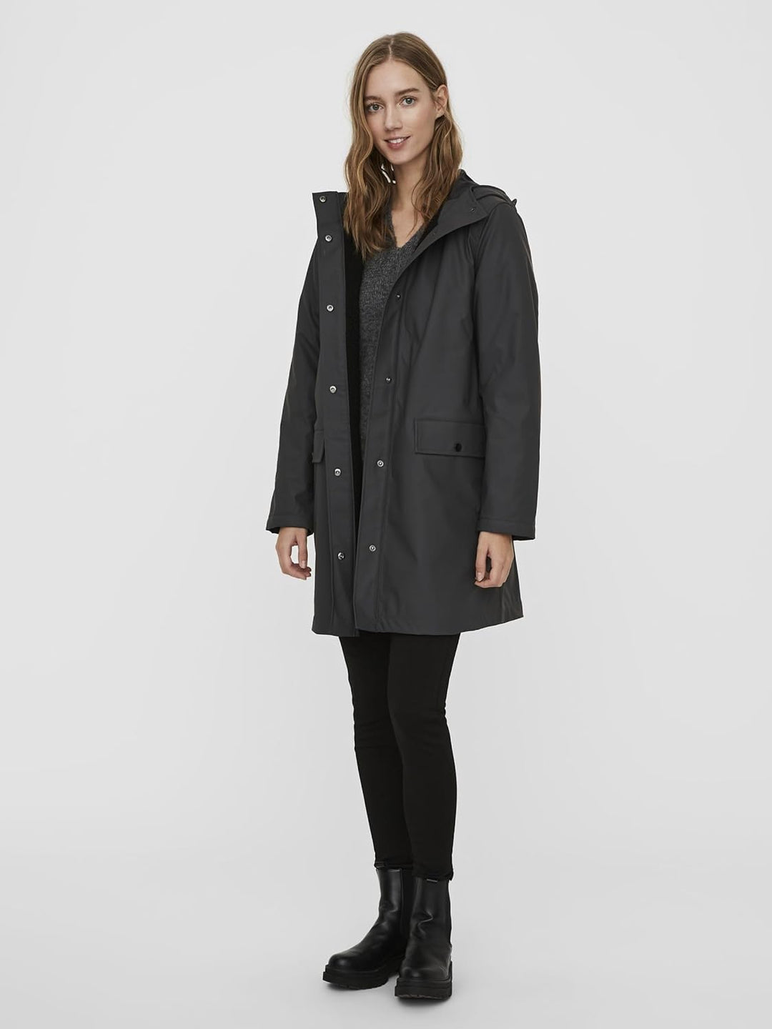 VERO MODA female Jacke VMASTA Mantel XS Asphalt, XS Asphalt