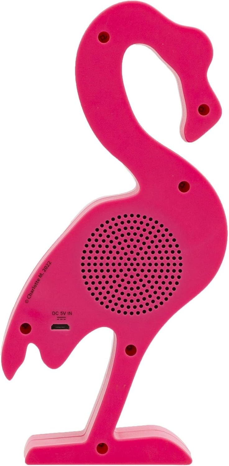 Giochi Preziosi Charlotte M Flamingo CHR08000, tragbarer Bluetooth-Lautsprecher, für Mädchen ab 3 Ja