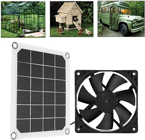 Solarbetriebenes Dachventilatorsystem, Leistungsstarker Ventilator und 10W-Solarpanel-Set für Gewäch