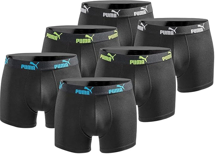 PUMA Boxershort 6er Pack Herren Basic Black Limited Edition New Tripple Black M, New Tripple Black M