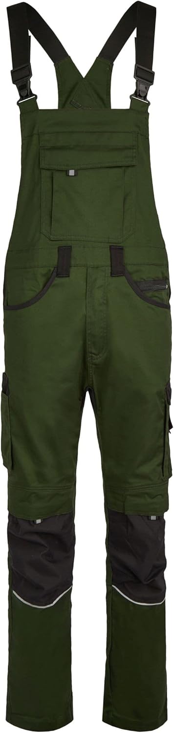 Hans Schäfer Workwear HSW Professional – Latzhose für Herren – Lange Arbeitshose mit Knietaschen – B