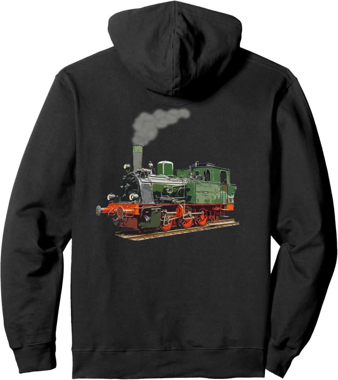 Dampflok Zug Klein I Eisenbahn Lokomotive Pullover Hoodie