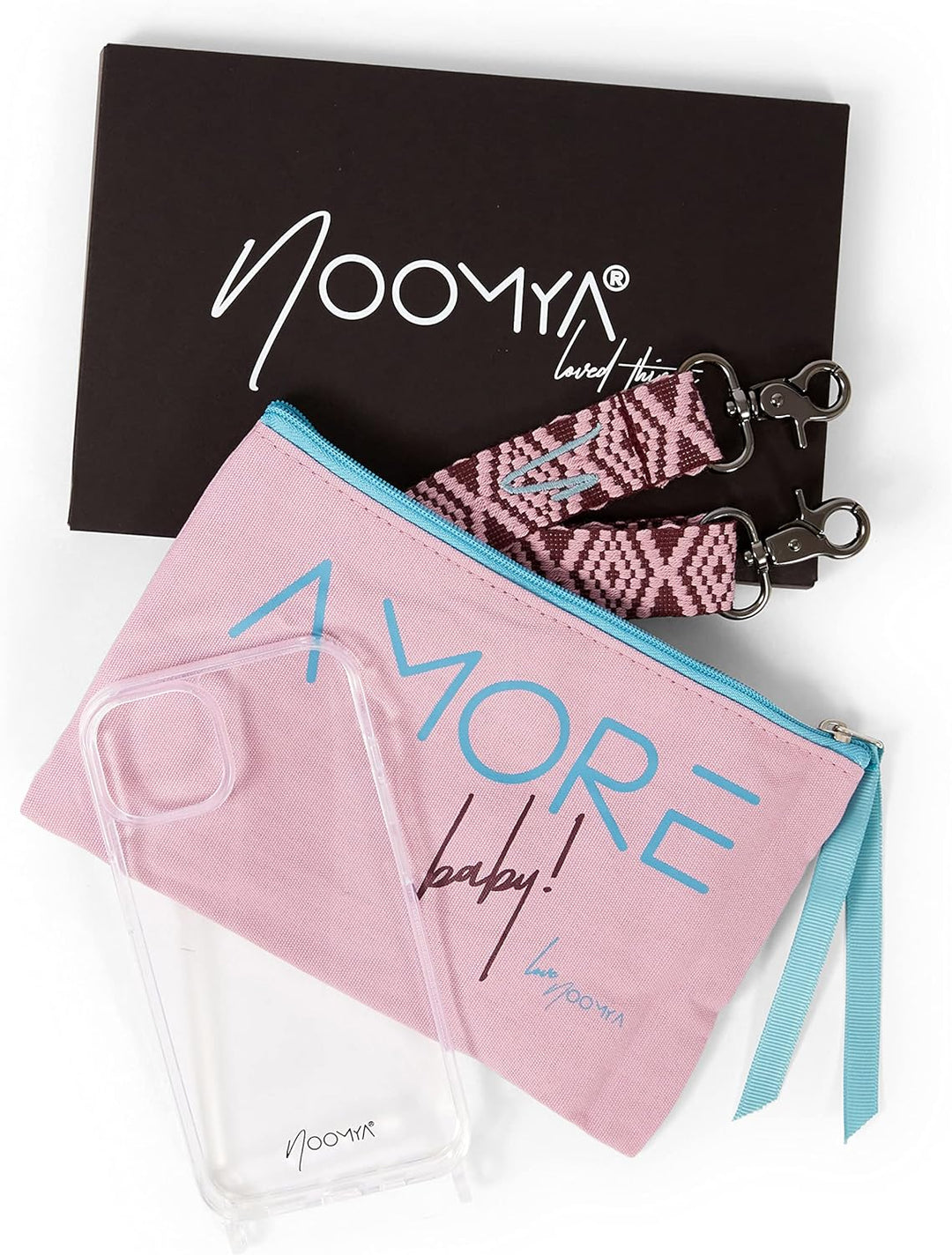 NOOMYA® Premium Fashion Handykette | Set Handyhülle iPhone 13 PRO & Handyband Wine Tasting | Handygu