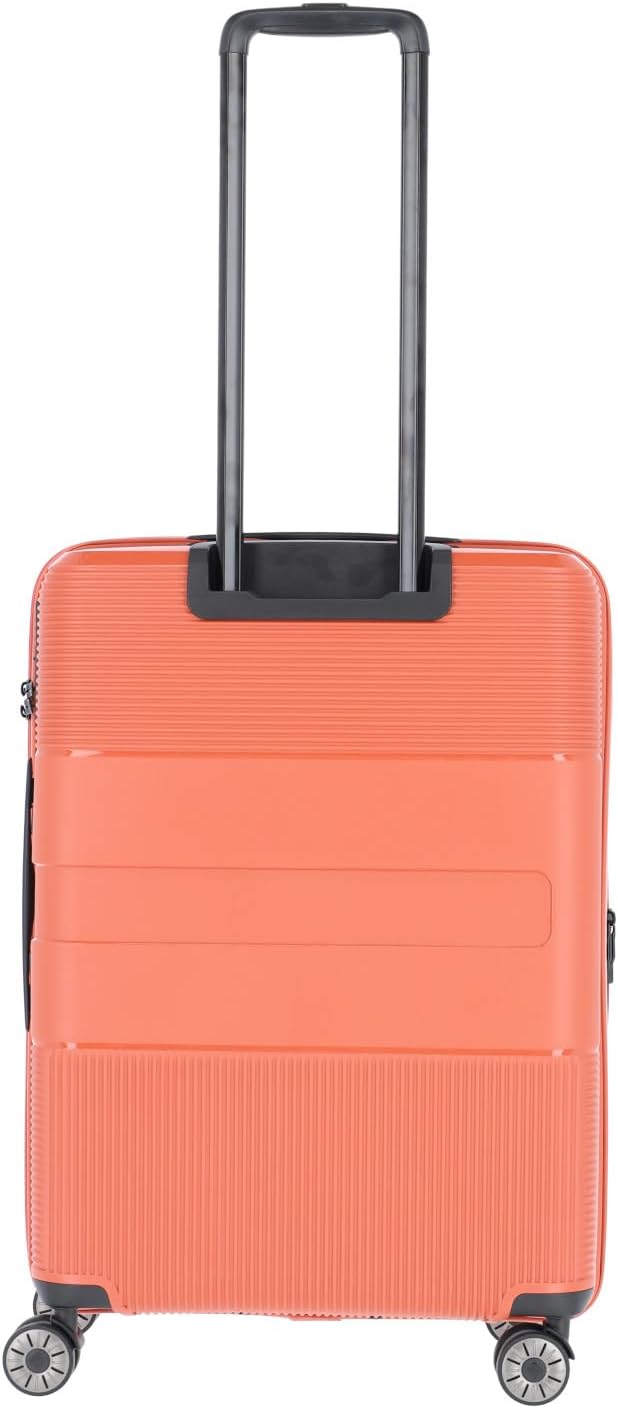 travelite 4-Rad Hartschalen Koffer mittelgross mit Dehnfalte + TSA Schloss, Gepäck Serie WAAL: Stabi