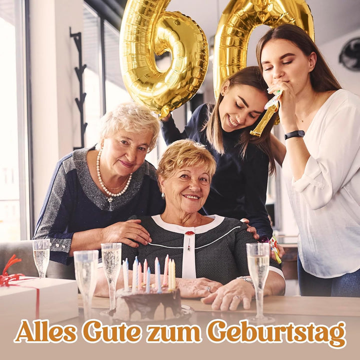 60 Geburtstag Geschenk - Happy Birthday Bambus Schneidebrett, Geschenke 60 geburtstag Mann und Frau,