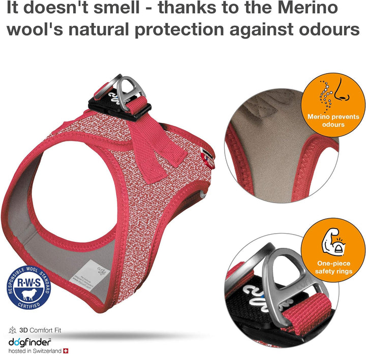 Vest Harness Merino Red 2XS 2XS Red, 2XS Red