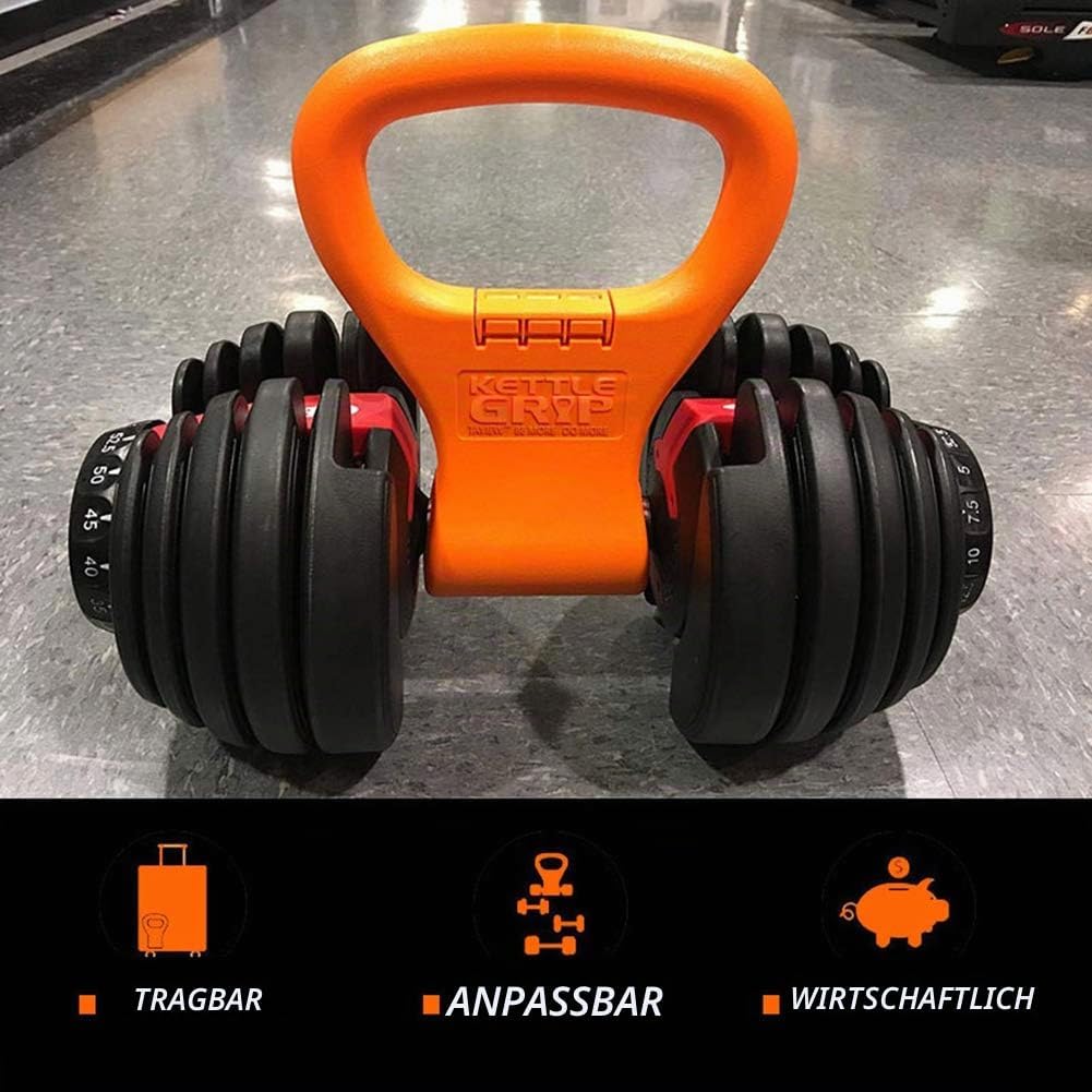 Kettlebell Grip Adjustable Portable Weight Travel Workout Equipment Gear for Gym Weights Bag, Crossf
