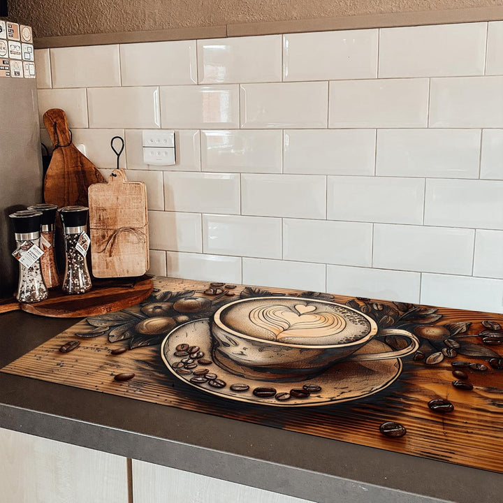 KitchenYeah© Herdabdeckplatte 89x51 cm Einteilig Küche Herdabdeckung Induktionsfeld Ceranfeld Herdab