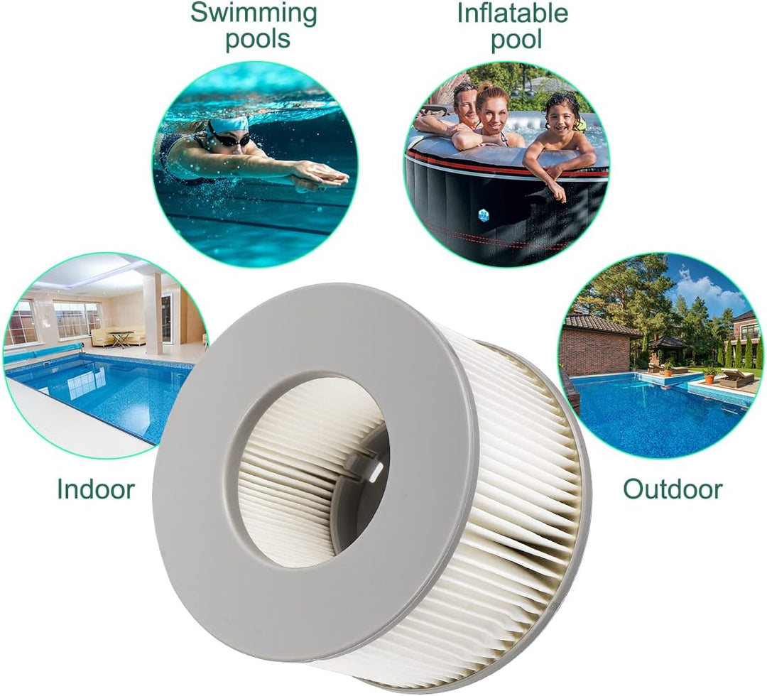 YanBan 4 Sets Whirlpool-Filter + schraubbarer Basisadapter für MSpa Filterkartusche, verbesserte Ver