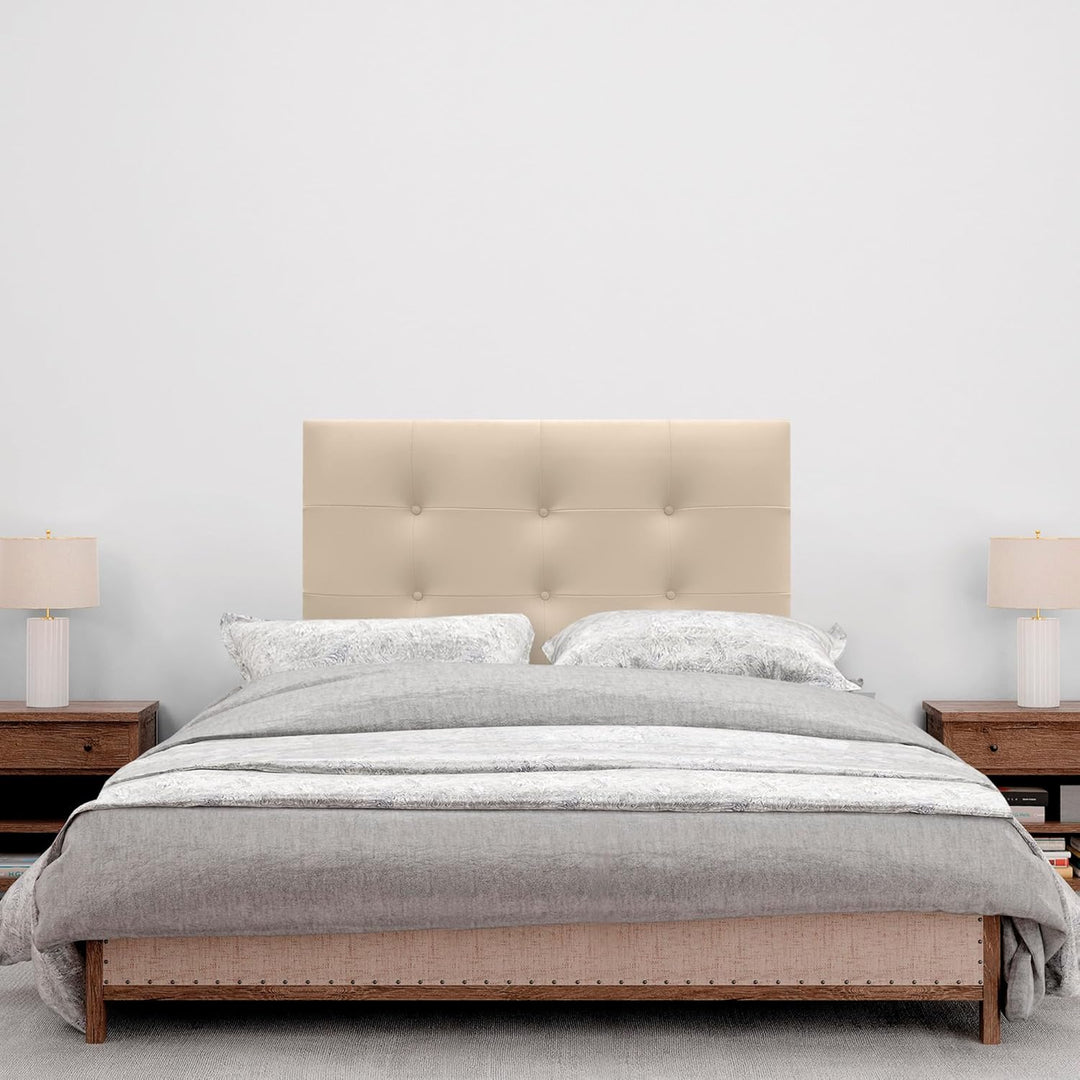 DHOME Kopfteil, gepolstertes Bett Kopfteil 8cm dick. Gepolstertes Kopfteil ACUALINE Stoff und Kunstl