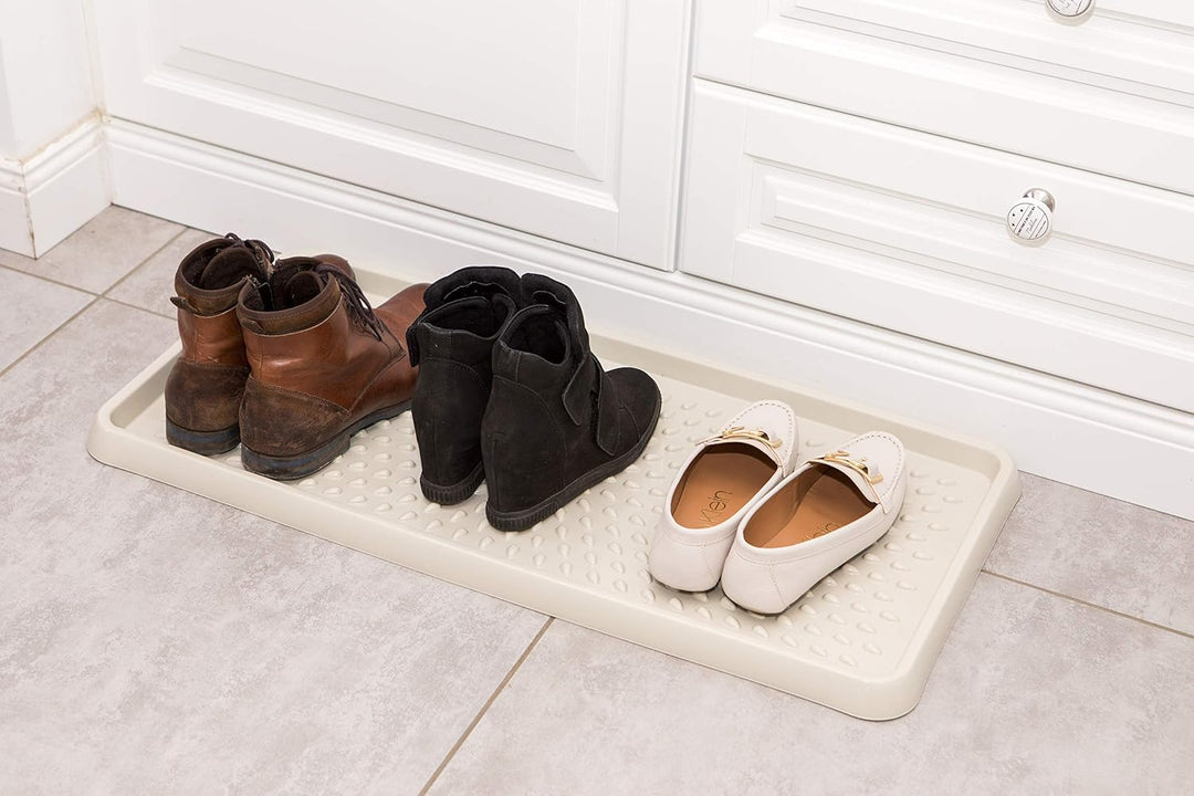 BranQ - Home essential BranQ Schuhablage aus Kunststoff, Creme, 78.5 x 38,5 x 3 cm (LxBxH) Creme 1-p