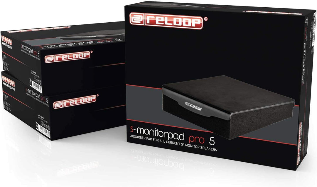 Reloop sMonitor Pad 5 PRO - Absorber-Unterlage für alle gängigen 5" (12,7 cm) Monitorboxen, gefertig