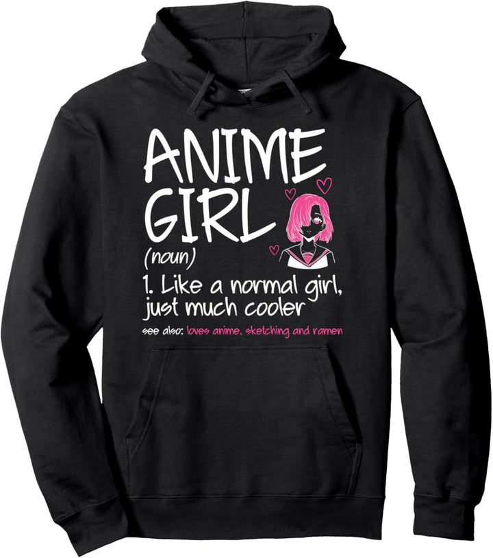 Anime Girl Definition Anime Skizzieren und Ramen Pullover Hoodie