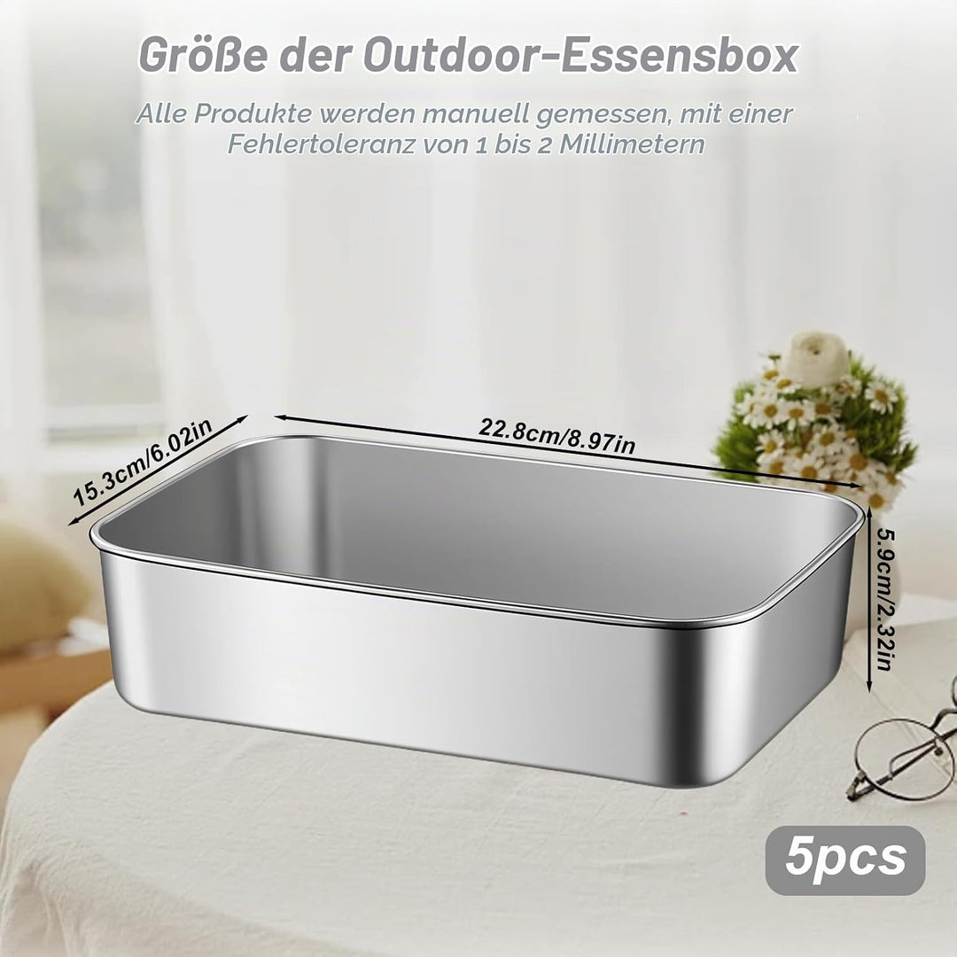 Brotbackform, 5 Stück Kastenform Brot, Edelstahl Kastenform Kuchen, Edelstahl Kastenform, Brotbackfo