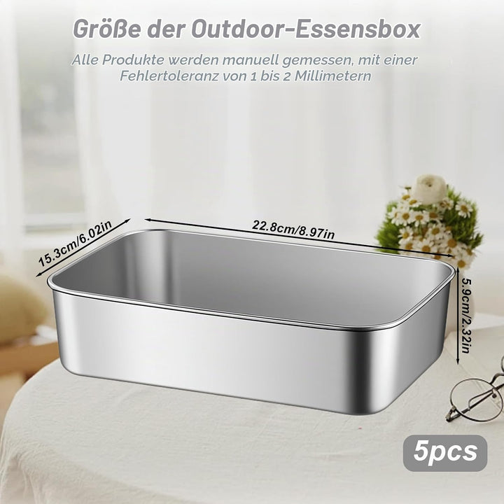 Brotbackform, 5 Stück Kastenform Brot, Edelstahl Kastenform Kuchen, Edelstahl Kastenform, Brotbackfo