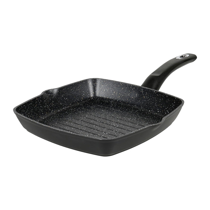 Crealys 529426 Grillpfanne aus geschmiedetem Aluminium, 24 x 24 cm, Produktreihe Granity, Antihaftbe