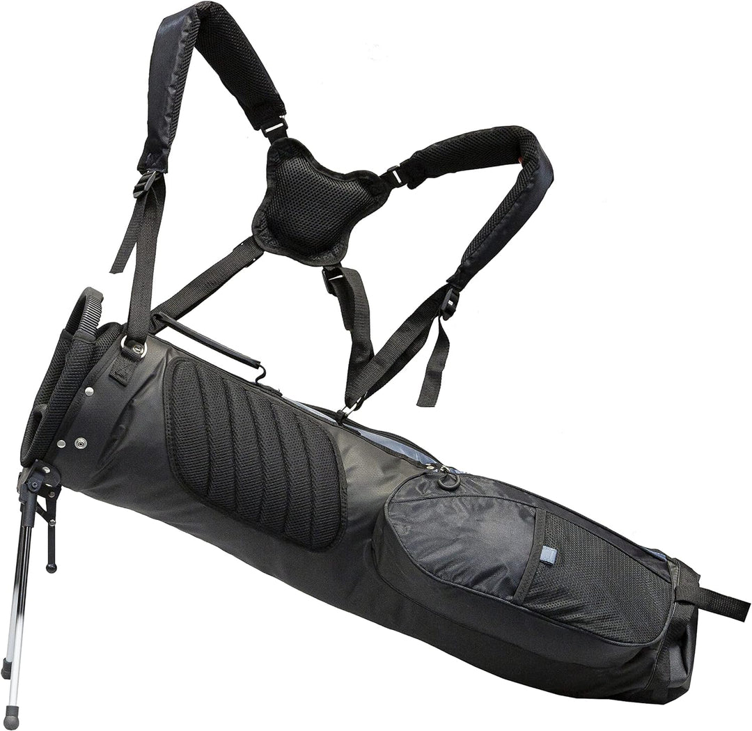 LONGRIDGE 7' Tri Lite Carry Golftasche - Schwarz/Silber