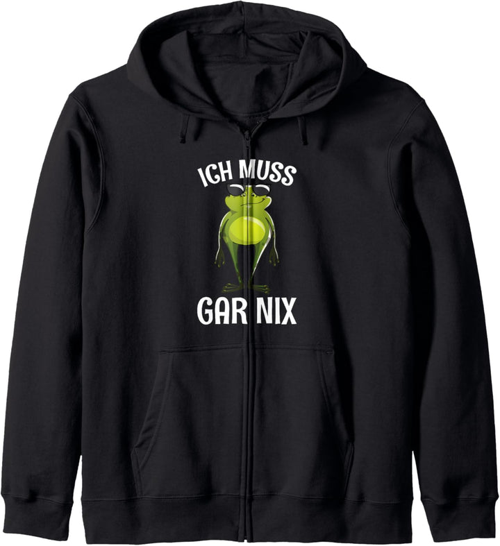 Ich Muss Gar Nix Fauler Frosch Spruch Kapuzenjacke