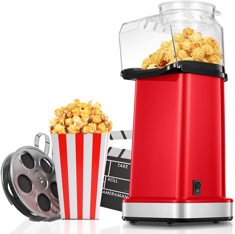 FOHERE® Popcornmaschine-1400W Süsses Popcorn Maker-Pops In 2 Minuten-17 Tassen-Für 4-6 Personen-Alum