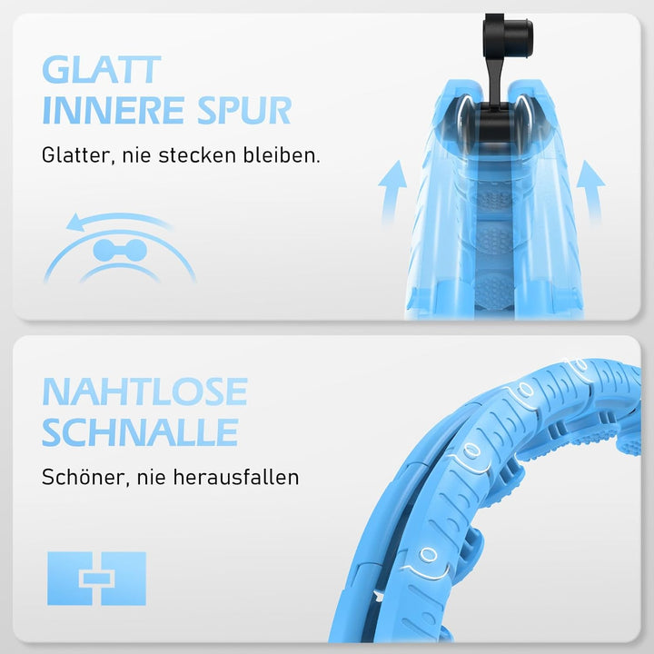 Smart Hula Hoop Reifen Erwachsene Zum Abnehmen, 24-Stufiger Infinity Hula-Hoop (77-132cm) Mit Gewich