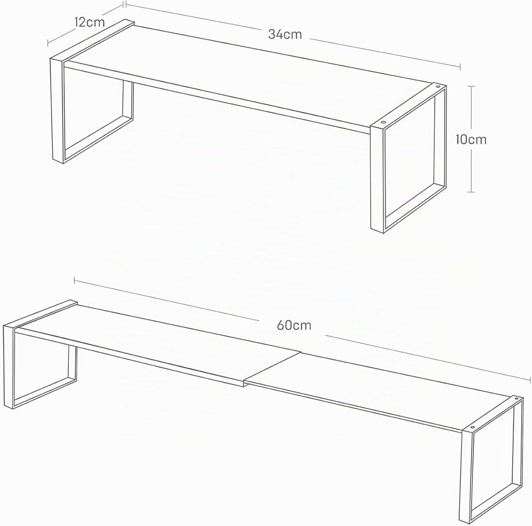 Yamazaki 2572 FRAME Schuhablage, weiss, Stahl, Minimalistisches Design, 34～60 x 12 x 10 cm (LxBxH),