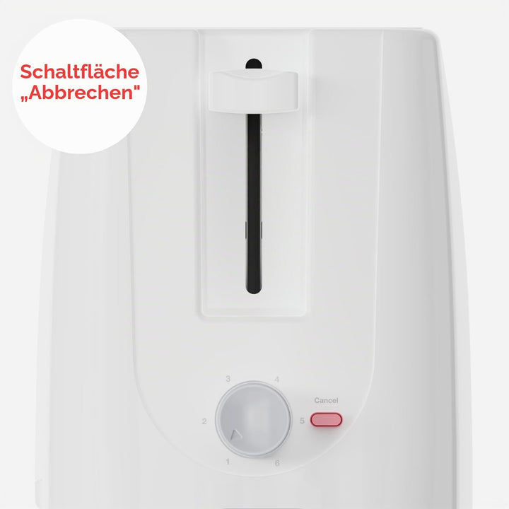 Solac - Mini-Toaster Buon Giorno 750W | 2 Schlitze für Toastbrot | 6-stufiger Bräunungsregler | Selb
