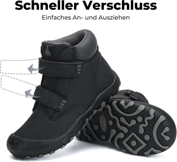 Mishansha Kinder Wanderschuhe Trekking Wanderstiefel Outdoor Trekkingschuhe 27 EU Schwarz, 27 EU Sch