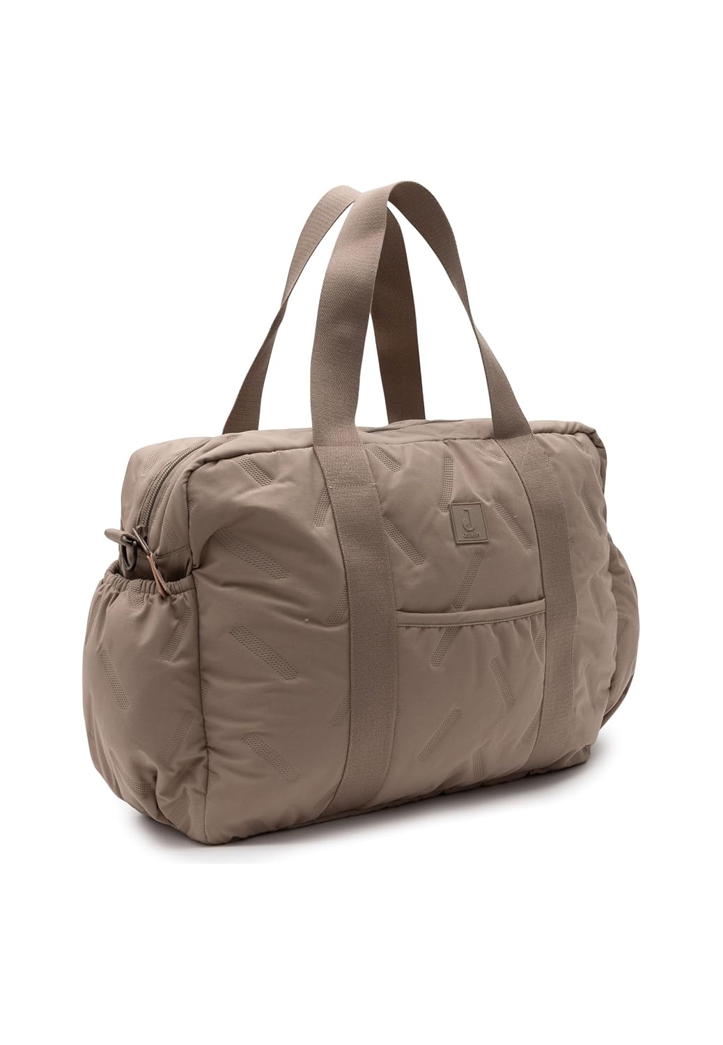 Jollein Wickeltasche Embossed Lily – Milky Coffee – Stylische Wickeltasche mit Geprägtem Muster – Wa